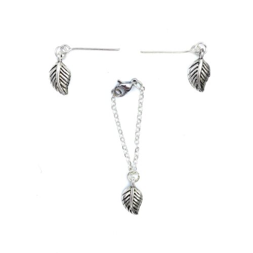 Naszyjnik i kolczyki dla lalek Barbie - listki