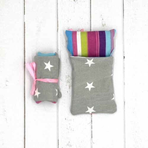 Śpiworek dla lalek Chelsea szaro kolorowy