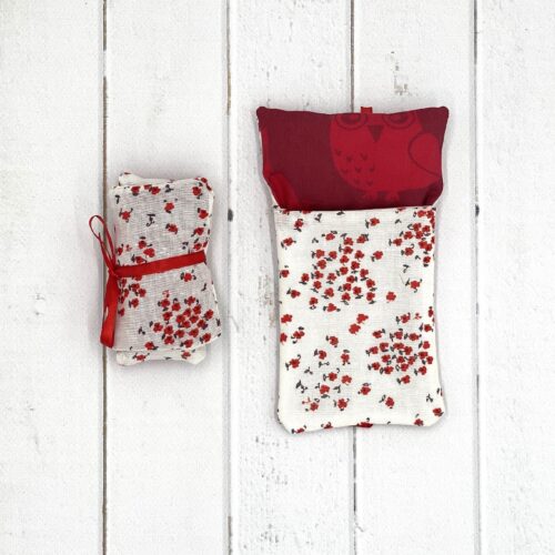 Śpiworek dla lalek Chelsea biało czerwony