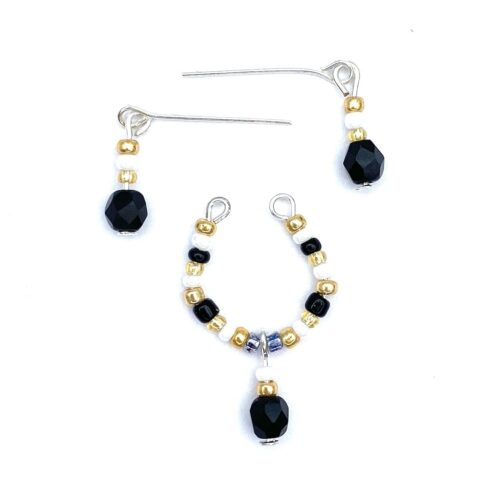 Naszyjnik i kolczyki dla lalek Barbie - złote