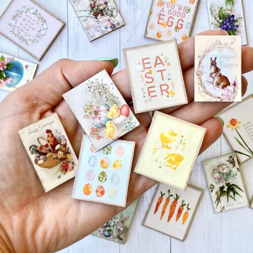 Miniaturowa dekoracja Wielkanoc skala 1:12