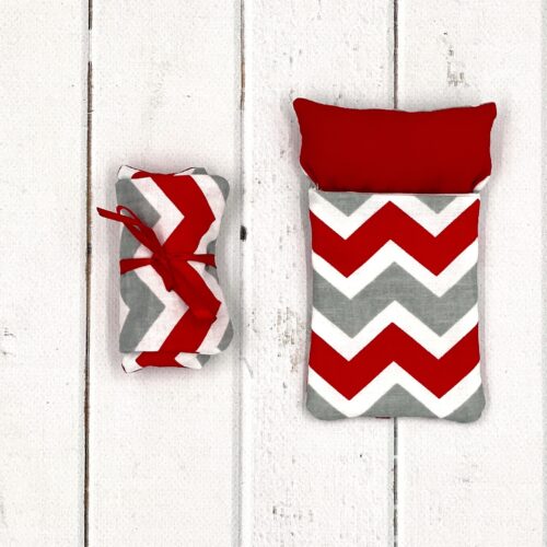 Śpiworek dla lalek biało-czerwony