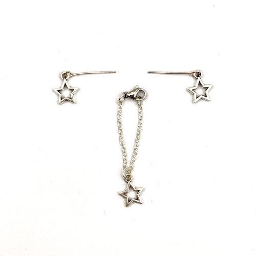 Naszyjnik i kolczyki dla lalek Barbie - gwiazdki